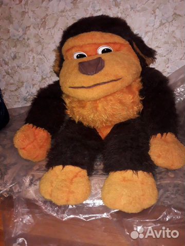 Большая мягкая игрушка обезьяна, собака