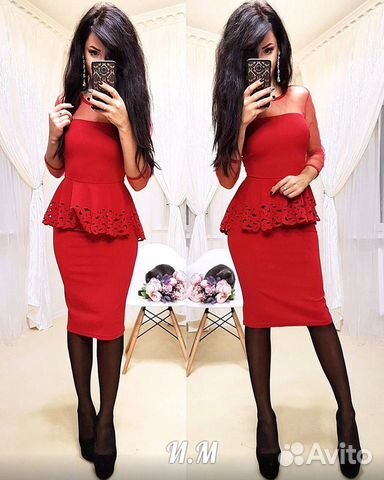 Новое красное платье
