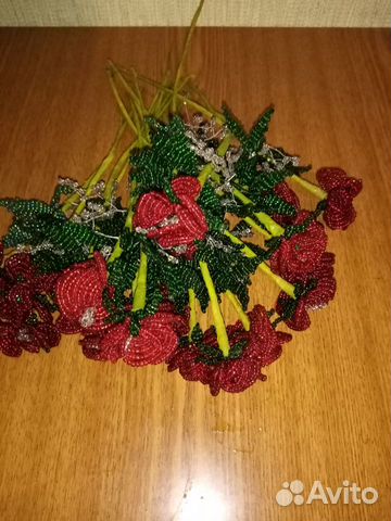 Розы из бисера