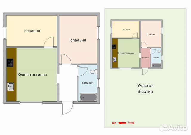 Дом 65 м² на участке 3 сот. Дом 65 м² на участке 3 сот.