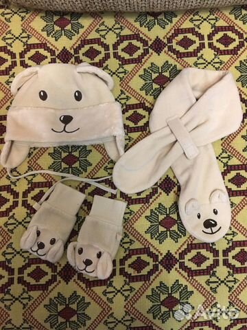 Шапка варежки шарф Шапка варежки шарф