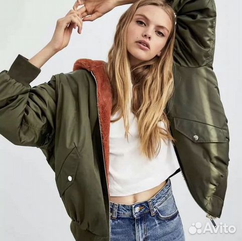 Куртка бомбер Zara двухсторонний