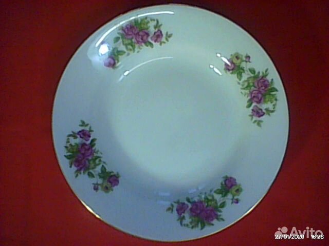 Тарелки фарфоровые Япония Диам 23см (Цена за 6 шт)