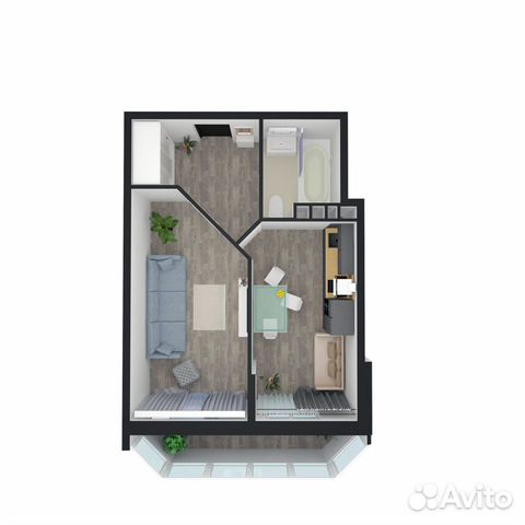 1-к квартира, 45.3 м², 5/17 эт.