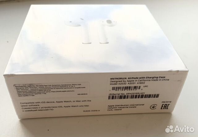 Airpods 2 (2019) Новые, запечатанные Airpods 2 (2019) Новые, запечатанные