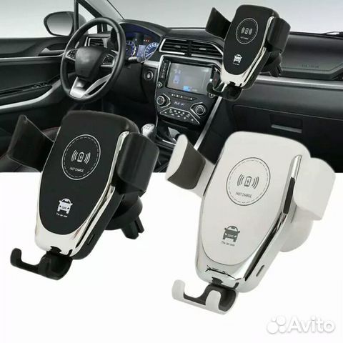 Автодержатель с беспроводной зарядкой 10W