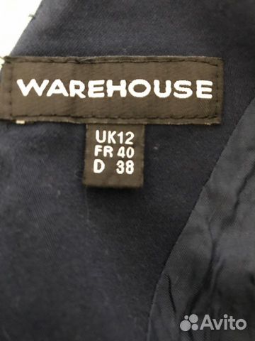 Платье синее warehouse