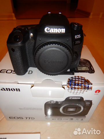 Зеркальный фотоаппарат canon EOS 77D body, черный