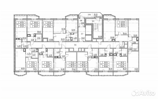 1-к квартира, 41.6 м², 18/19 эт.