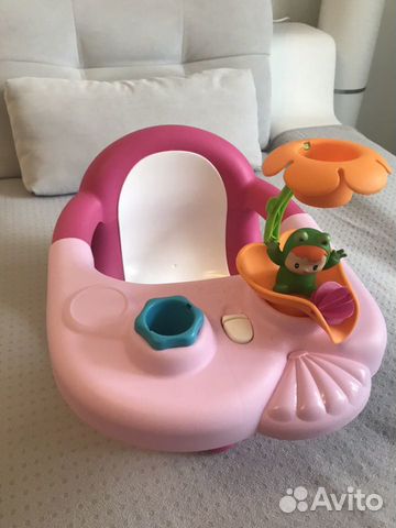 Стульчик для купания в ванне розовый Smoby