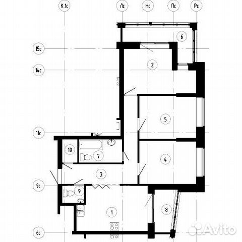 3-к квартира, 80.2 м², 6/18 эт.