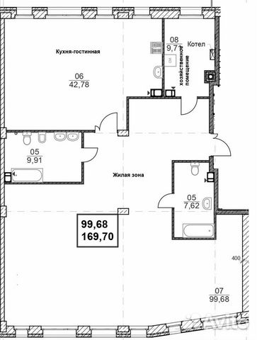 Своб. планировка, 169.2 м², 1/7 эт. Своб. планировка, 169.2 м², 1/7 эт.