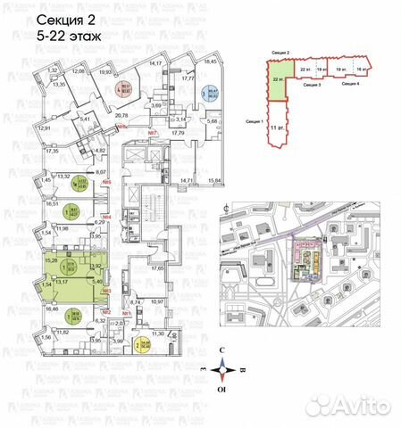 1-к квартира, 39 м², 18/22 эт.