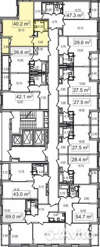 1-к квартира, 40.2 м², 18/25 эт. 1-к квартира, 40.2 м², 18/25 эт.
