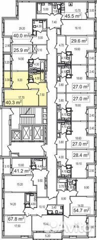 1-к квартира, 40.3 м², 11/25 эт. 1-к квартира, 40.3 м², 11/25 эт.