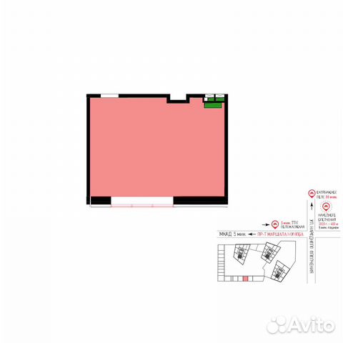 Сдам помещение свободного назначения, 41.7 м²
