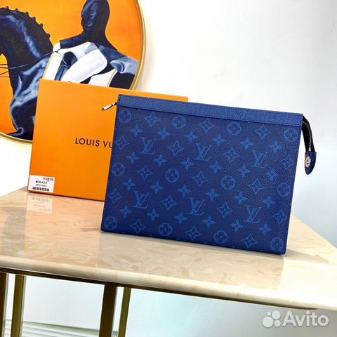 Клатч Louis Vuitton Pochette Voyage M30423 синий Клатч Louis Vuitton Pochette Voyage M30423 синий