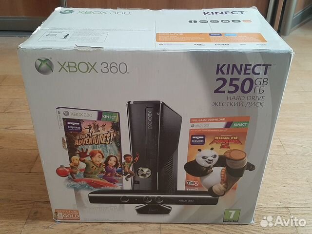 Xbox 360 Kinect 250гб+беспроводной джойстик+игры