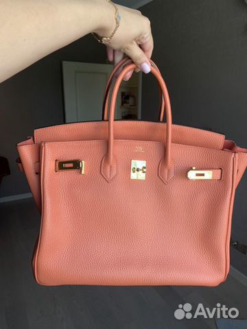 Сумка Hermes birkin 40 персиковая