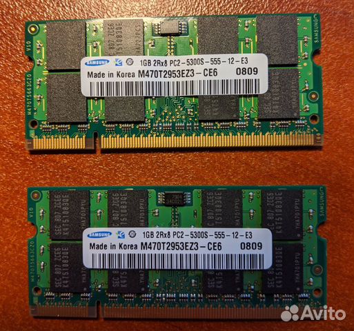 Память DDR2 sodimm Samsung 2 x 1 Гб Память DDR2 sodimm Samsung 2 x 1 Гб