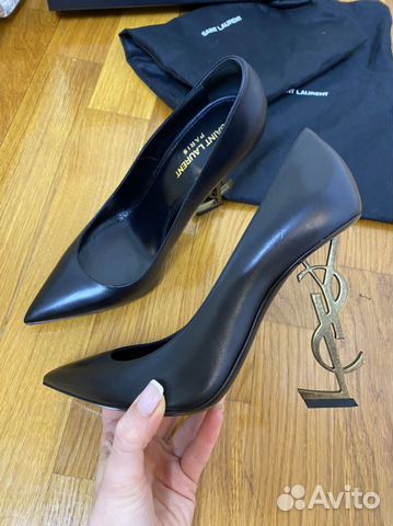 Туфли Saint Laurent YSL оригинал каблук лого