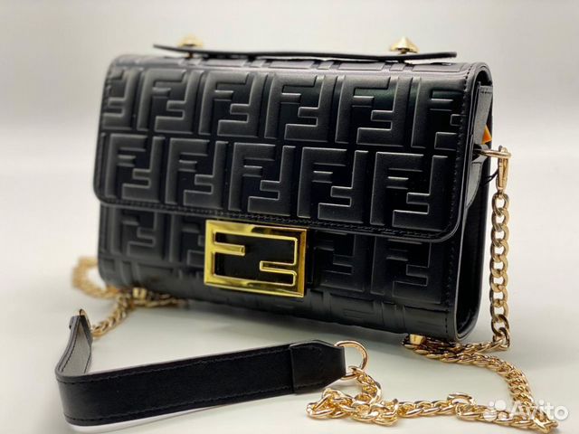 Новая женская сумка клатч Fendi черная