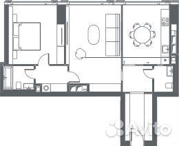 2-к квартира, 75.3 м², 34/65 эт. 2-к квартира, 75.3 м², 34/65 эт.