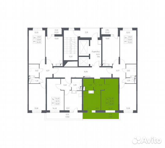 1-к квартира, 32.7 м², 13/17 эт.
