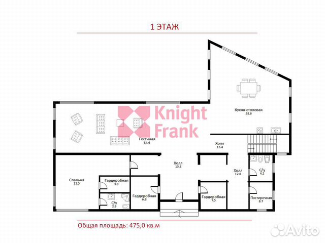Дом 475 м² на участке 15 сот.