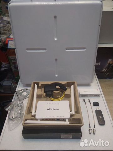 Мощный комплект интернета 4G: антенна+модем+роутер