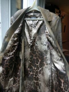 Плащ кожа натуральная, пальто размер 44