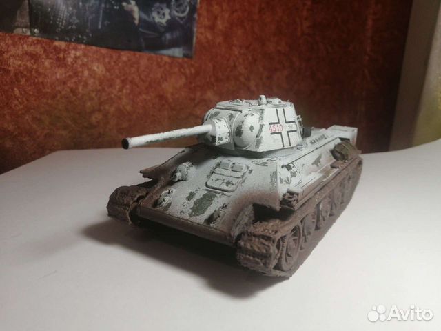 Модель трофейного танка Т-34-76 в масштабе 1/35
