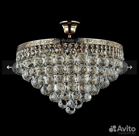 Люстра потолочная хрустальная