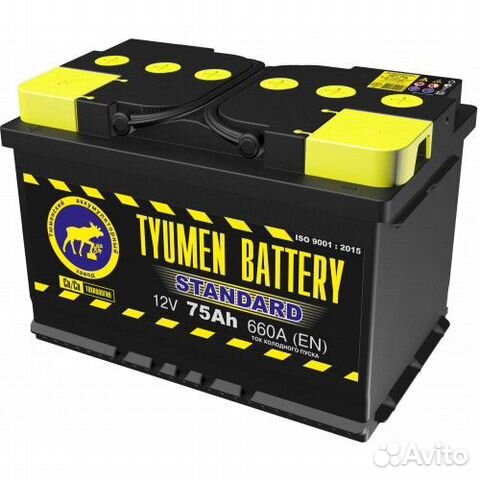 Аккумулятор Tyumen Battery 75 Ач, прямой