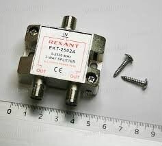 Разветвитель на 4 TV, 5-2500 мгц,спутниковое 15405