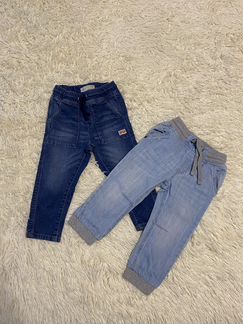 Джинсы для мальчика Zara, H&M, Baby go 92