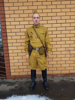 Костюм гимнастерка с галифе с ремнем и пилоткой