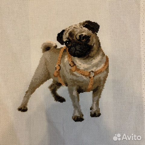 Мопс вышивка крестом