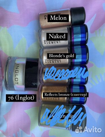 Пигменты, тени, глиттеры от MAC и Inglot