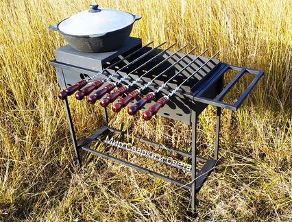 Мангал с печью для Казана 