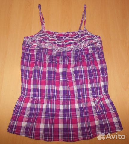 Новый топ в клетку Benetton 152-164