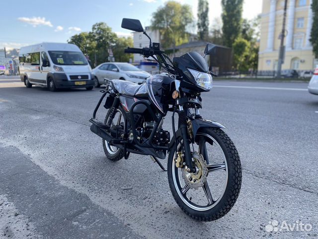 Новый мопед alpha RS11 (110 кубов) чёрный глянец