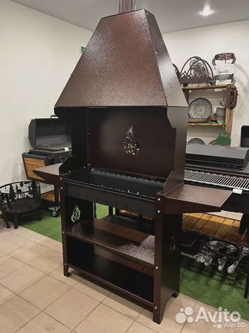 Мангал с крышей для беседки