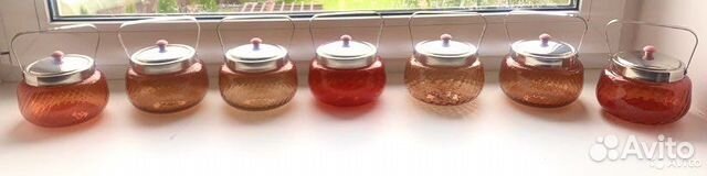 Сахарница Новая 60- тых годов,цветное стекло СССР