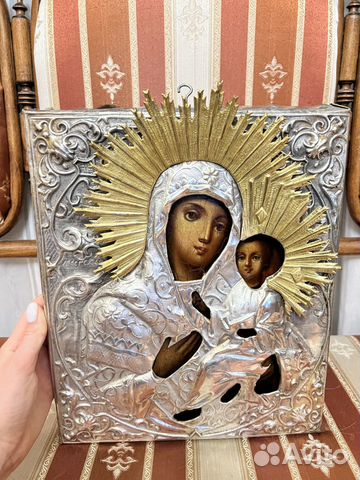 Икона Иверская Бм 19 век оригинал