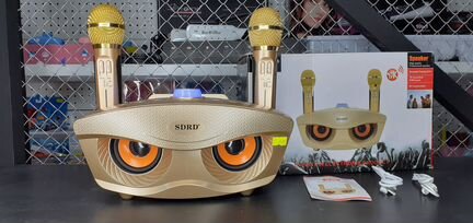 Караоке станция 40вт Сова 2 беспроводных микрофона