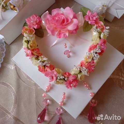 Интерьерные сердечки подарок, украшения