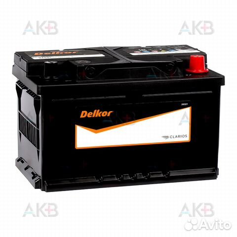 Аккумулятор автомобильный Delkor 57539 (75R 650A 2