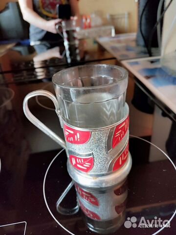 Подстаканник СССР с граненым стаканом