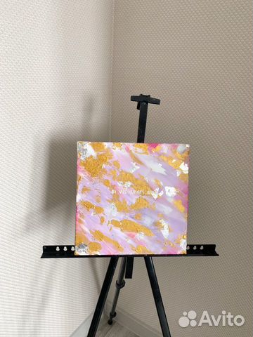 Картина акрилом, абстракция «Si vis amari ama»